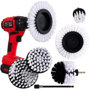 Hexagonal Drill Cleaning Brush Set 6 Pcs For Carpets Fibers Glass