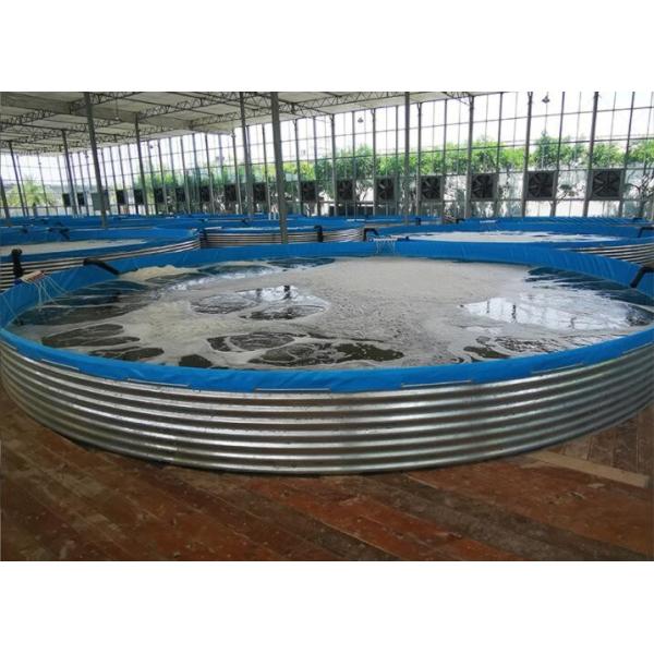 Buy Galvanized Sheet Aquariums Tarpaulin Fish Breeding Tank 30M Diameter Large at wholesale prices
