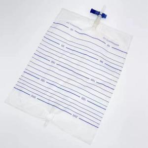 T / Cross Valve 2000ml Drainage Collection Disposable Urine Bags Transparent OEM