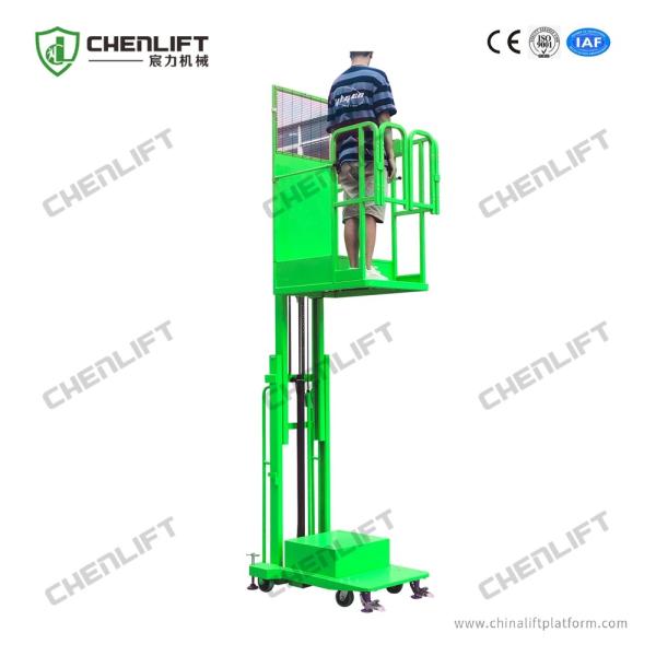 Buy 4.5m Platform Height Semi Automatic Electric Order Picker With 200kg Load Capacity at wholesale prices