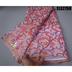 Good quality sequins lace wedding dress african french lace fabric bridal