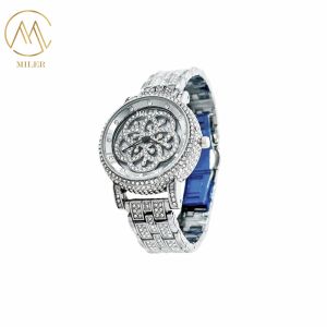 Stainless Steel Quartz Wristwatch with Oval Case White Dial and Buckle Clasp