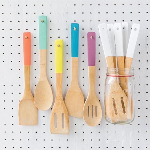 Buy Natural Kitchenaid Bamboo Spatula 30cm Length Long Handle Cooking Utensils at wholesale prices