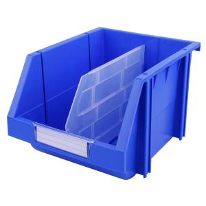 Optimize your warehouse Plastic shelf bin with stackable design and optional