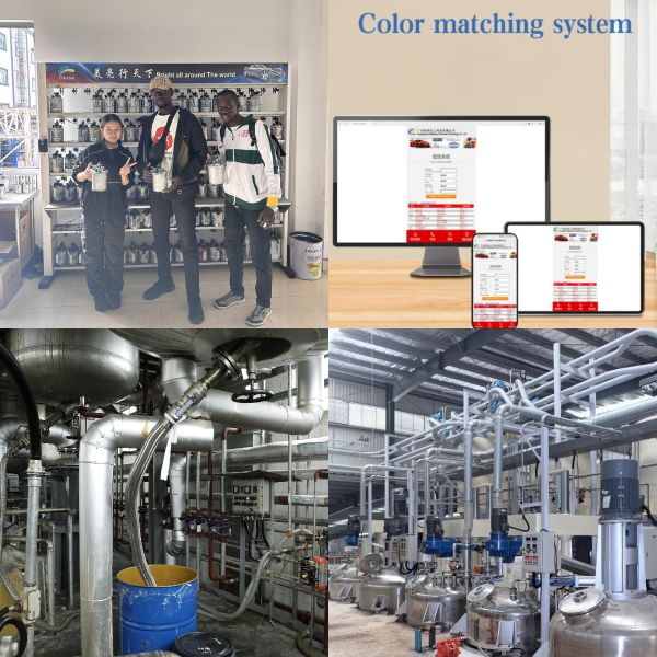 1K Red Car Repair Paint Car Auto Paint Colors Spectrophotometer Mixing Tinting Machine 2K Topcoat Refinishing