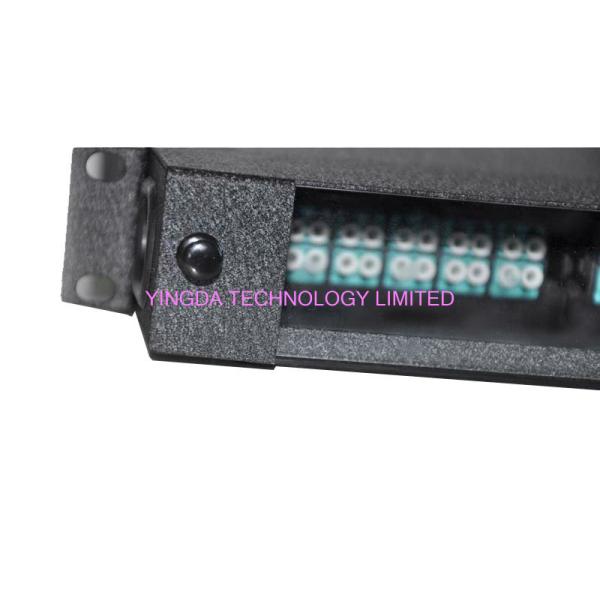 96 Cores 1U MPO Patch Panel Enclosure 4 Bays Wide 24 LC Ports MPO Cassette Module