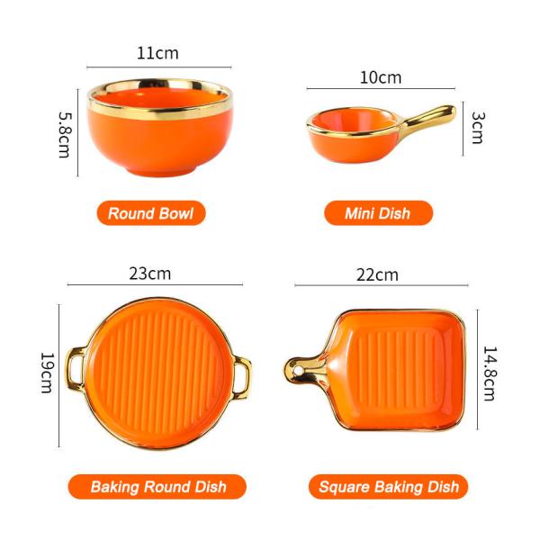 Double Wall Insulated Colorful Ceramic Dinner Plates Nordic Style For Cooking Kitchen