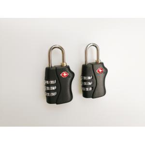 Black TSA Approved Combination Lock , PC Material 3 Combination Padlock