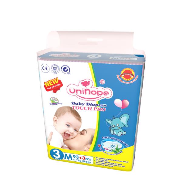 Customized XXL Type Breathable Baby Diaper 3D Leak Prevention Channel for 100%