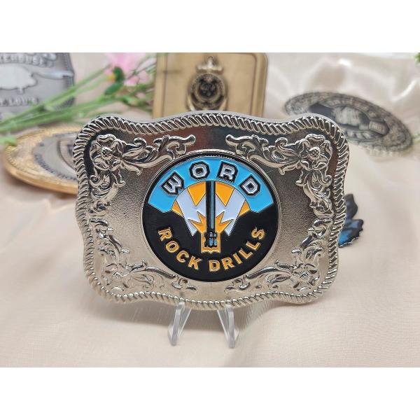 Custom 3D Logo Motorcycle Antique Belt Buckle Nickel Soft Enamel Belt Buckle