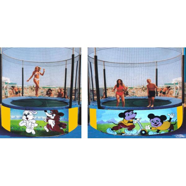 Indoor Trampoline Kids Trampoline With Handle Double Round Big Outdoor Trampolines