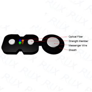 Single Mode 4 Core Indoor G657A Lszh Fiber Optical Cable Outdoor FTTH Drop Cable