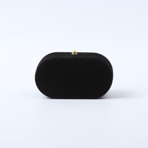 Personalized Custom Black Velvet Jewelry Packaging Wedding Engagement Double