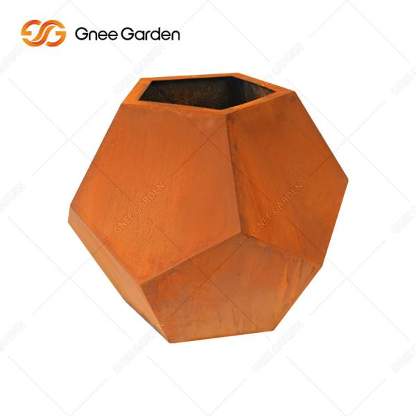 Buy OEM ODM Decorative Corten Steel Garden Planters Corten Plant Pot antiwear at wholesale prices