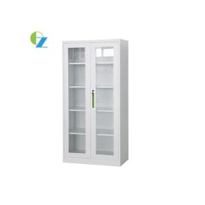 Modern Steel Glass Swing Door Cupboard Powder Coating