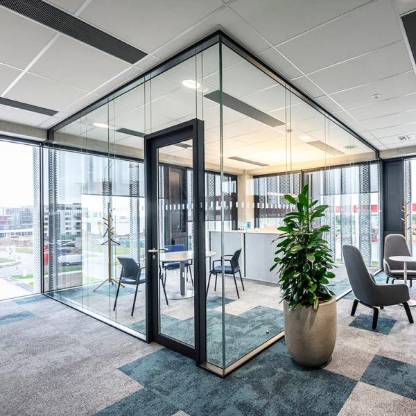 Buy Heavy Duty Safety Tempered Glass Partition Wall with 10-Year Warranty for Office and Commercial Spaces at wholesale prices