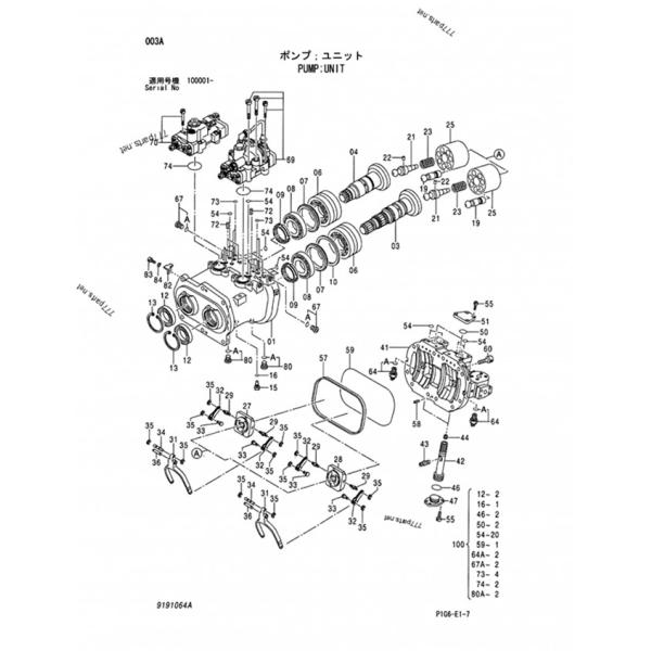 ZX200 EX200-5 EX220-5 Excavator Hydraulic Pump Parts Antirust HPV0102 9191164