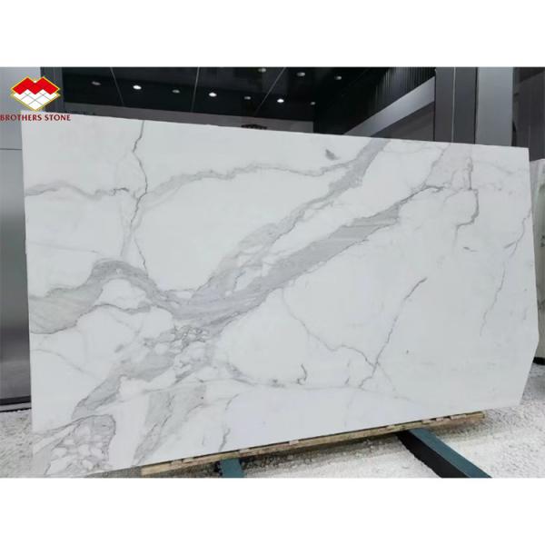 Modern Design Italy White Calacatta Marble Slab for Kitchen Countertop and Wall