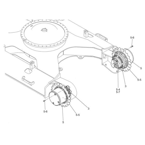 YN53D00015F3 Propel Motor Assy SK200-8 SK210-8 Kobelco Excavator Parts