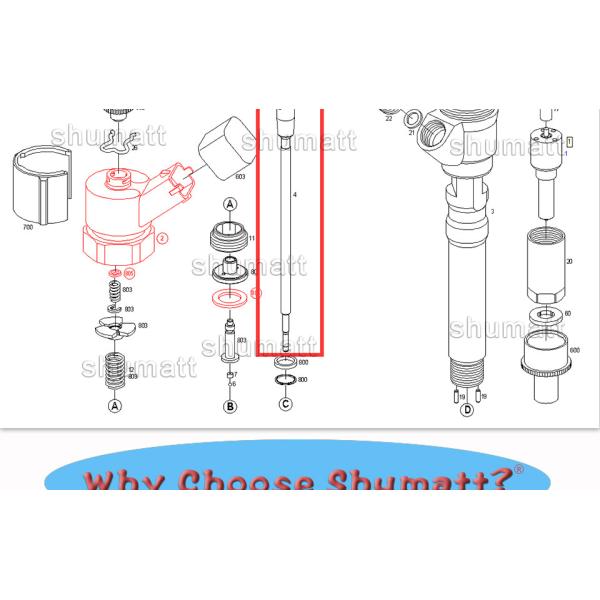 OEM new Shumatt Injector Control Valve Set F00VC01044 for 0445110064/101/126 injector