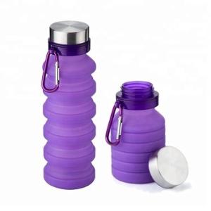 Private Label 19.5oz Collapsible Silicone Water Bottle