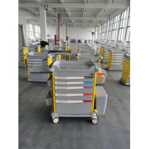 Hospital Medical White ABS Ambulance Cart With Four Wheels