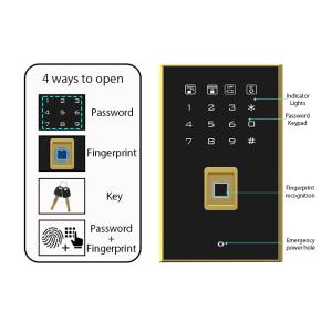Solid Steel Commercial Safe Box Semiconductor Fingerprint Biometric Zinc Alloy