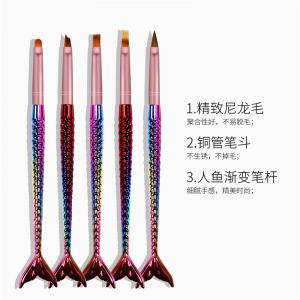 Professional 100% Kolinsky Mermaid Penholder Drawing Pen Set with Acrylic Nail