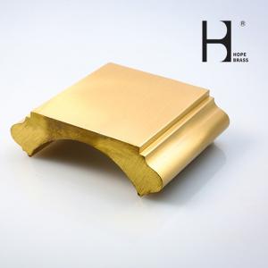OEM Golden Copper Alloy Handrail , 6m Length Architectural Bronze Handrail