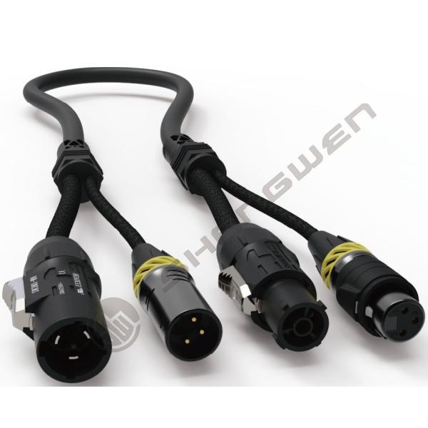 Buy TRUE1 2-in-1 XLR Female and Male Powercon Hybrid Cable 3-Pin DMX Combi Black XLR3 Split Communication Cables at wholesale prices