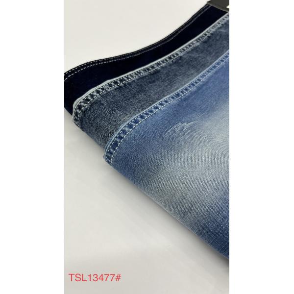 Buy 9oz 162cm Stretch Black Cotton Denim Fabric Cotton Polyester Spandex at wholesale prices