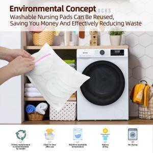 Soft Washable Breast Pads Postpartum Leaking Shields Bamboo Reusable Nursing