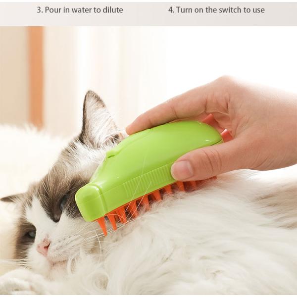 Pet Grooming Steamer Brush Dog Cat Hair Removal Brush Rechargeable Portable Steam Spray
