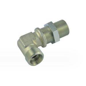 China Medium Carbon Steel Hydraulic Hose 90deg Elbow Bulkhead Fittings for Smooth Operation on sale