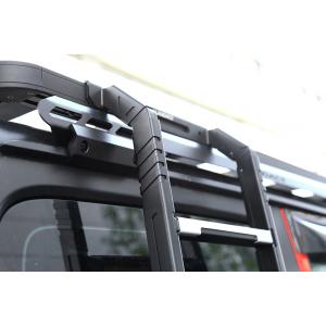 Jeep Wrangler JL JK 3 Steps Ladder with Roof Rack Side Mounting and Powder