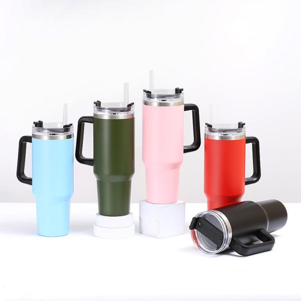 40 oz Stainless Steel Tumbler Customizable Double Wall Stainless Steel Vacuum Flask Mugs with Lid