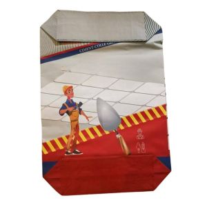 China 20kg 25kg 40kg 2 Ply Paper Bags / Kraft Paper Cement Bags With Adhesive Powder on sale