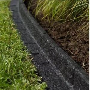 Recycled Rubber Landscape Edging 1200x100mm Black