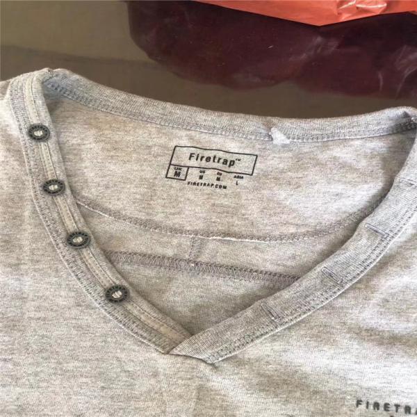 Men'S V Neck Cotton Tee