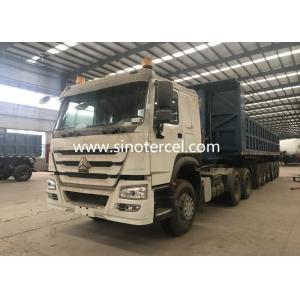 Capacity 24Cbm Tipper Semi Trailer Truck With Leaf Spring Suspension