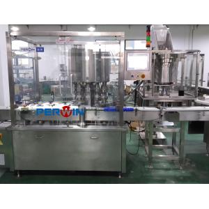 Small Volume Filling And Capping Machine Glass Or Plastic 3KW Power