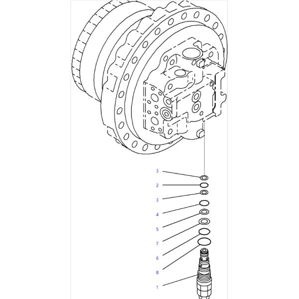 702-75-04600 7027504600 Relief Valve Fit KOMATSU Excavator PC270 PC270LL PC290 PC300