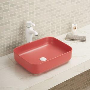 No Seams Countertop Bathroom Sink Non-Leakage Design Rectangular Wash Basin