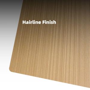 ASTM 304 316 Decorative Metal Sheets Hairline #4 Finish PVD Color 4x8 Brushed