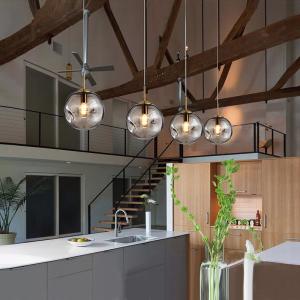 China Simple Grey glass pendant light for indoor home Kitchen Dining room Decoration (WHGP-28) on sale