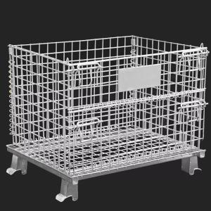 Stackable Steel Mesh Containers Foldable Powder Coating
