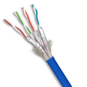 0.585mm SFTP CAT7 Cable LSZH Blue Cable With Shielding For Secure 600MHz Data