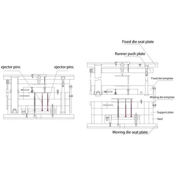 GCr15 Steel Mold Ejector Pin 50HRC-55HRC Custom Ejector Pins