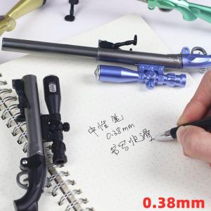 Gel-Ink Toy Gun Shape Writing Pens for Stationery 0.38mm Black Ink 240M Writing