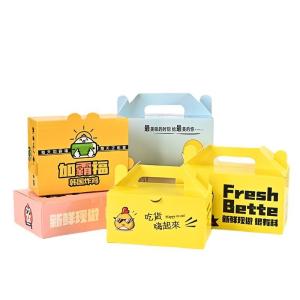 Custom Food Paper Take Out Boxes Paper Packaging Containers Disposable